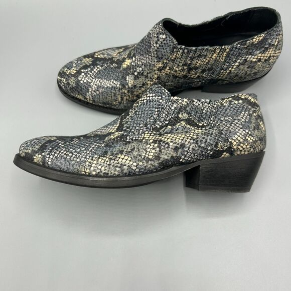 Skechers Memory Foam Leather Cowboy Western Ankle Booties Women Size 6.5 - Picture 6 of 12